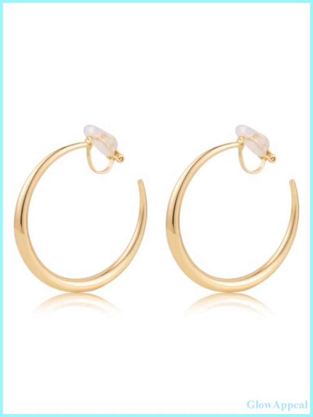 Chunky Gold Silver Rose Gold Clip On Hoop Earrings for Women No Piercing